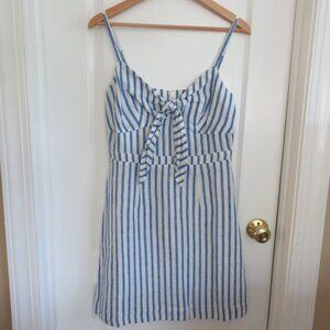 NWT Boden Julia Striped 100% Linen Knee-Length Dress Sz 6